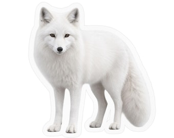 Arctic Fox Sticker - Waterproof Vinyl Decal for Laptop, Water Bottle, Car, Phone, Luggage, Window
