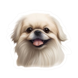 Pekingese Sticker - Vinyl Dog Decals - Pet Laptop Sticker - Pet Car Decal