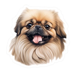 Pekingese Sticker - Vinyl Dog Decals - Pet Laptop Stickers