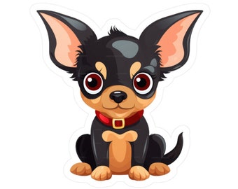 Chihuahua Sticker - Kiss-Cut Vinyl Dog Decals - Pet Car Decal - Dog Laptop Sticker