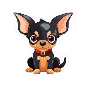Chihuahua Sticker - Kiss-Cut Vinyl Dog Decals - Pet Car Decal - Dog Laptop Sticker