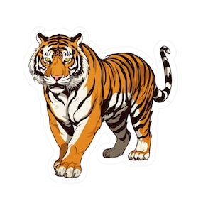 Tiger Sticker - Animal Vinyl Decals - Tiger Window Decal - Tiger Car Decal - Tiger Laptop Sticker