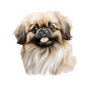 Pekingese Sticker - Vinyl Dog Decals - Dog Car Decal - Pet Laptop Sticker
