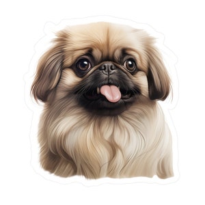 Pekingese Sticker - Vinyl Dog Decals - Dog Car Decal - Pet Laptop Sticker
