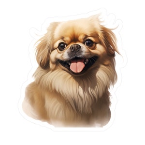 Pekingese Sticker - Vinyl Dog Decals - Dog Car Decals - Pet Laptop Stickers