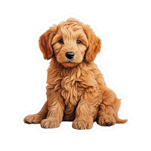 Goldendoodle Sticker - Vinyl Dog Decals - Dog Laptop Stickers - Dog Car Decals