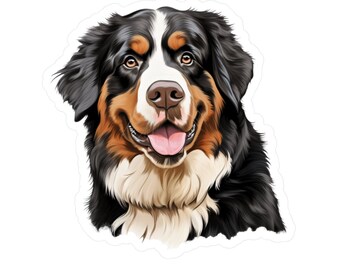 Bernese Mountain Dog Sticker - Kiss-Cut Vinyl Dog Decals