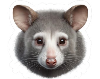 Opossumstickers - dierenstickers voor laptops, waterflessen, auto's - cadeau voor natuurliefhebber, kiss-cut vinyl