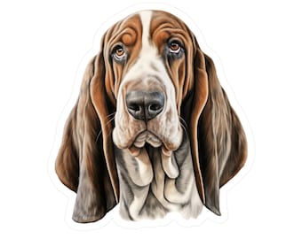Adesivo Basset Hound - Decalques de vinil para cães
