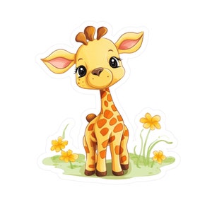 Cute Giraffe Sticker - Kiss-Cut Vinyl Decals