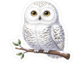 Owl Vinyl Decals - Cute Owl Stickers, Animal Lover Decal, Laptop Decoration, Nursery Wall Art, Bird Lover Gift