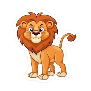Adesivo leone, decalcomanie animali, adesivo animale per laptop, decalcomania per auto leone, vinile tagliato a bacio, adesivo per telefono, vetrofania