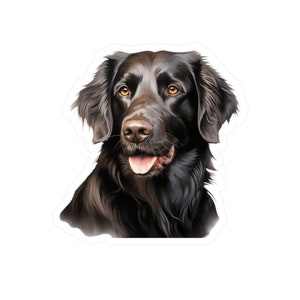 Flat-coated Retriever Sticker - Vinyl Dog Decals - Pet Laptop Stickers - Dog Car Decals