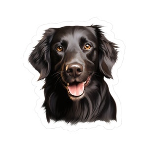 Flat-coated Retriever Sticker - Vinyl Dog Decals - Pet Car Decals - Dog Laptop Stickers