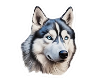 Siberian Husky Sticker - Dog Vinyl Car Decal - Laptop Sticker