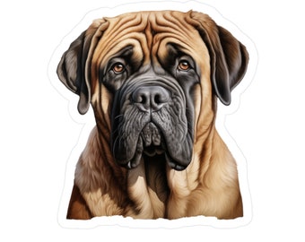 Pegatina Mastín - Calcomanías de vinilo para perros con corte beso