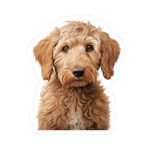 Goldendoodle Sticker - Vinyl Dog Decals - Pet Car Decals - Dog Laptop Stickers