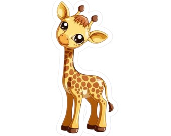 Adesivo Giraffa Carino - Decalcomanie in Vinile Kiss-Face