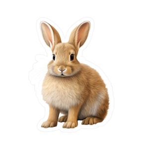 Cottontail Bunny Sticker | Cute Rabbit Vinyl Decal | Animal Car Decal | Laptop Sticker | Window Decal