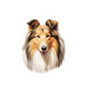 Rough Collie Sticker | Dog Car Decal | Pet Laptop Sticker | Window ...