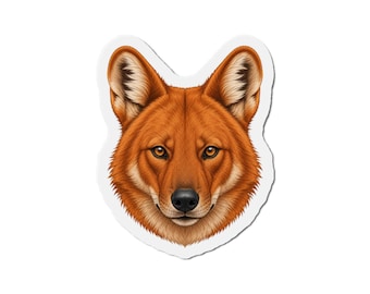 Dhole Magnet - Wildlife Lover Gift - Fridge Magnet
