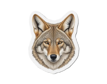 Coyote Magnet - Wildlife Lover Gift - Fridge Magnet