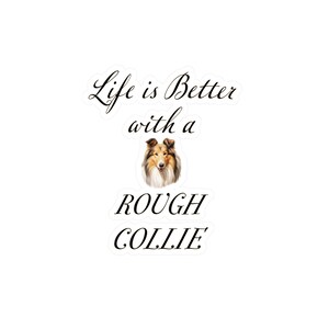 Adesivo Rough Collie - Decalcomanie in vinile per cani