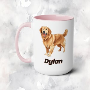 Golden Retriever personalisierte Kaffeetassen, 15 Unzen, individuelles Hundemama-Geschenk