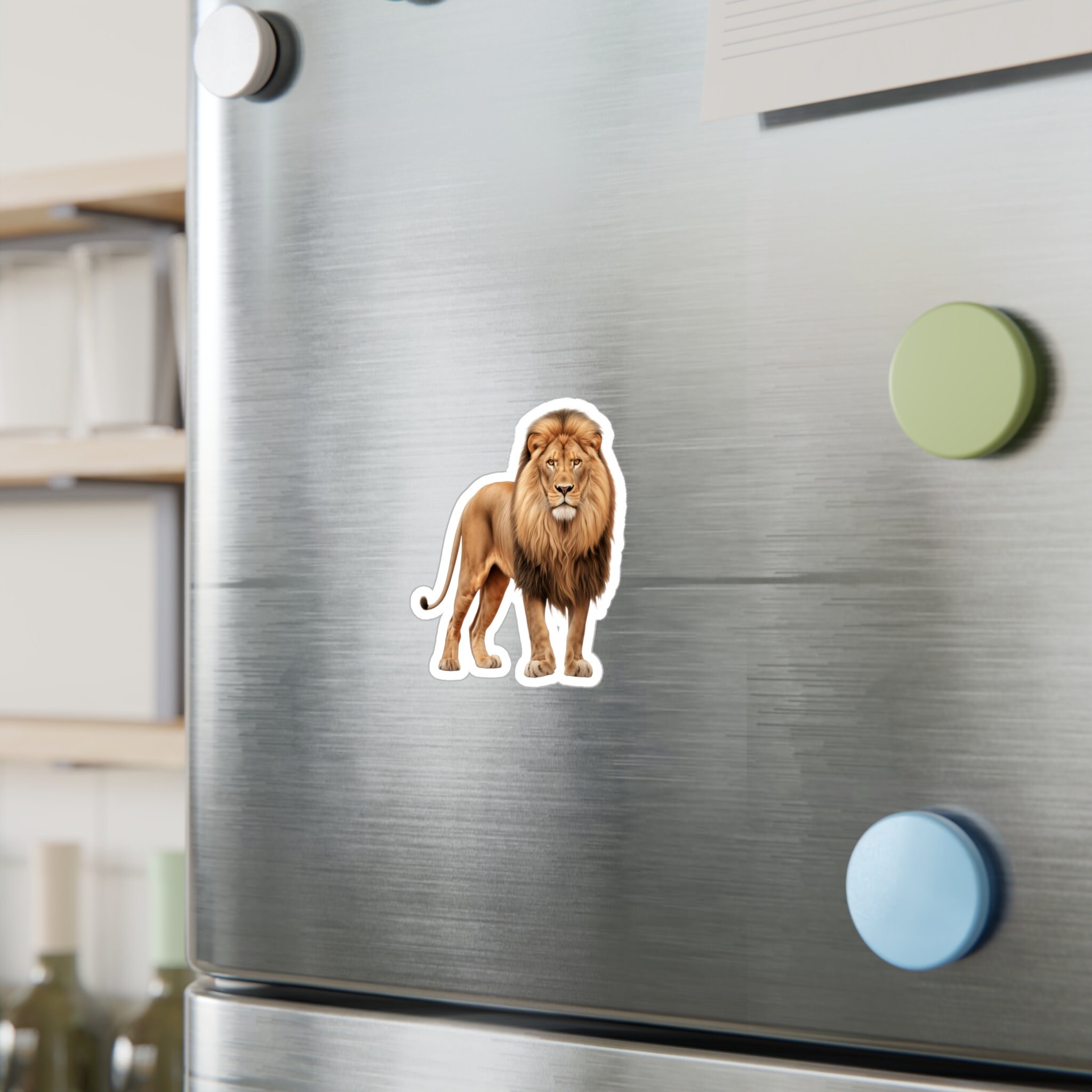 Sticker Lion Animals Lion Sticker - Vinyl Animal Decals - Lion Laptop Sticker - Lion Car ...