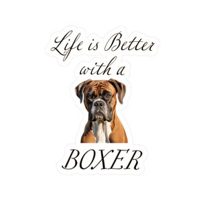 Boxer Aufkleber | Hund Laptop Aufkleber | Haustier-Auto-Aufkleber | Vinyl Hunde Aufkleber