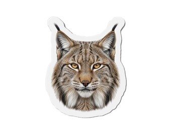 Lynx Magnet - Wildlife Lover Gift - Fridge Magnet