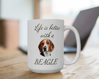 Beagle Mug - gift for Dog Mom - Dog Lover coffee mug