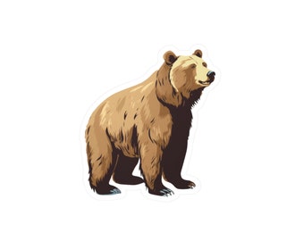 Grizzly Bear Sticker - Vinyl dierenstickers
