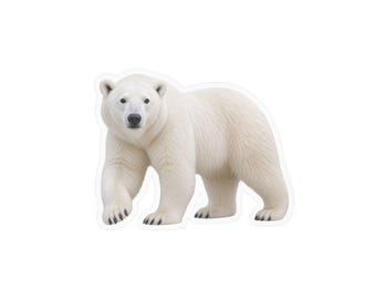 Polar Bear Sticker - Waterproof Vinyl Decal for Laptop, Water Bottle, Car Window