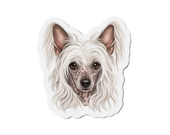 Chinese Crested Dog Magnet - Dog Lover Gift - Fridge Magnet