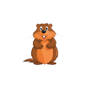 Beaver Sticker - Vinyl Decals - Animal Sticker