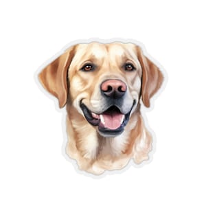 Pegatina Labrador Retriever - Calcomanía de perro con corte de beso