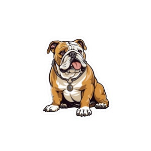 Bulldog Sticker - Kiss-Cut Vinyl Dog Decals - Dog Car Decal