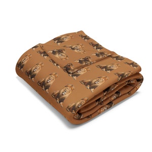 folder lion fleece blanket