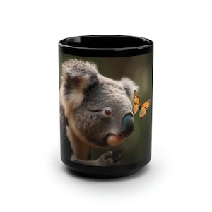 Koala Mug | Animal Coffee Cup | Animal Lover Friend Gift for Her | 15oz Ceramic Koala Coffee Cup