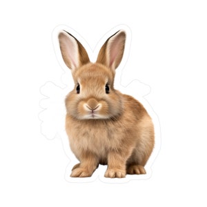 Cottontail Bunny Sticker | Cute Rabbit Vinyl Decal | Animal Car Decal | Laptop Sticker | Window Decal