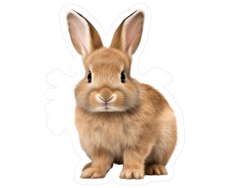 Sticker lapin lapin | Sticker en vinyle Lapin mignon | Sticker voiture animal | Sticker pour ordinateur portable | Sticker fenêtre