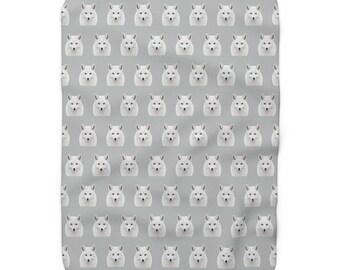 Arctic Fox Blanket - Sherpa Fleece Throw - Wildlife Lover Gift