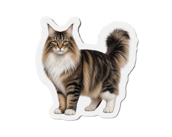 Norwegian Forest Cat Magnet - Cat Lover Gift - Fridge Magnet