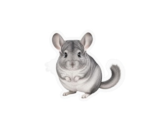 Chinchilla Sticker - Waterproof Vinyl Decal for Laptop, Water Bottle, Car, Phone, Luggage, Window