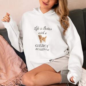 Golden Retriever Hoodie - Dog Lover Sweater - Dog Mom Gift - Dog Dad Sweatshirt