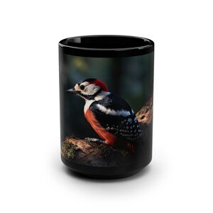 Woodpecker Coffee Cup - Bird Mug - Birdwatcher Gift