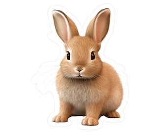 Sticker lapin lapin | Sticker en vinyle Lapin mignon | Sticker voiture animal | Sticker pour ordinateur portable | Sticker fenêtre