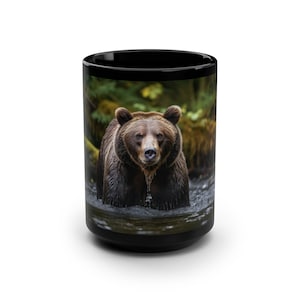 Grizzly Bear Mug - gift for him - Animal Lover Gift