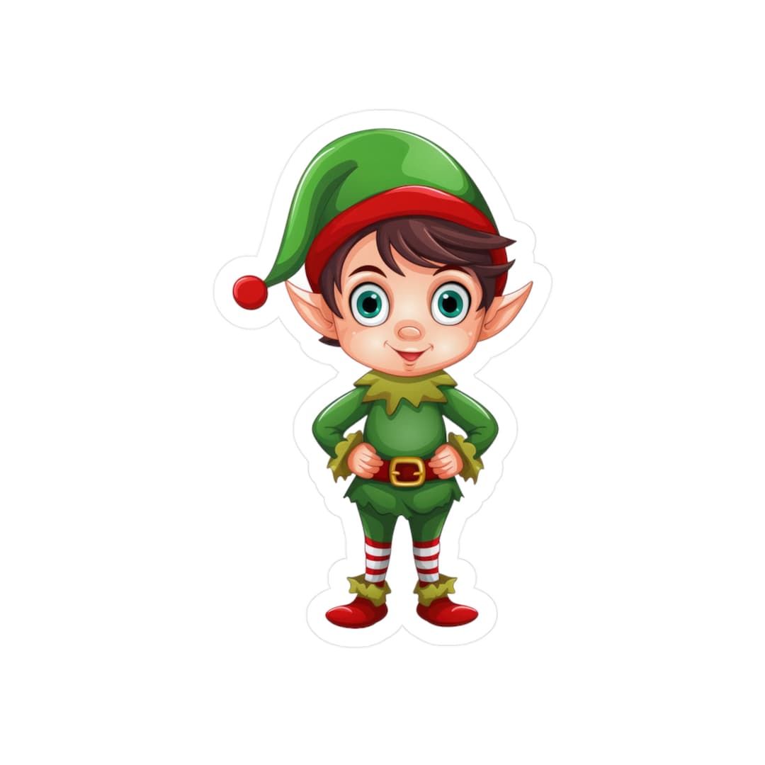 Christmas Elf Sticker Vinyl Decals Etsy